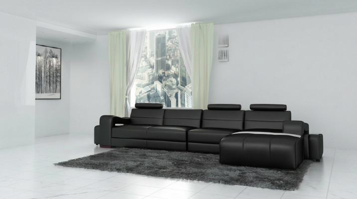 Leather sofa corner sofa + USB couch design living landscape upholstery suite L-shaped sofa