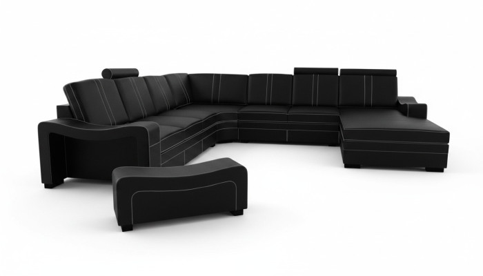 XXL leather sofa with USB leather couch living area corner sofa new set leather sofa