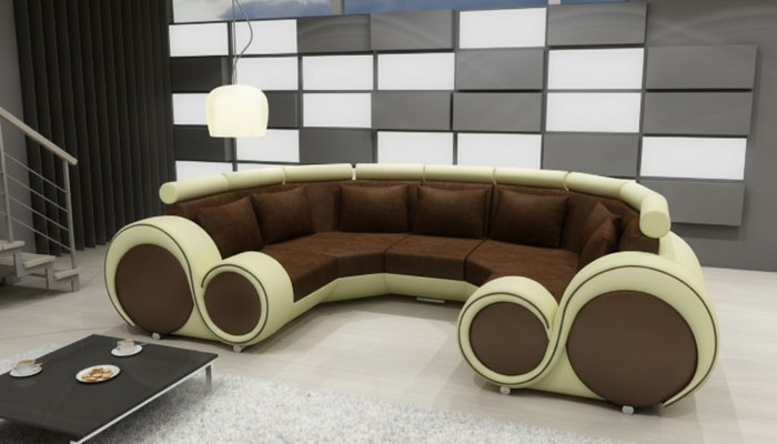 Corner sofa + USB living area U-shape textile big XXL corner sofa fabric textile sofa new