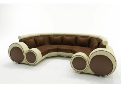 Corner sofa + USB living area U-shape textile big XXL corner sofa fabric textile sofa new