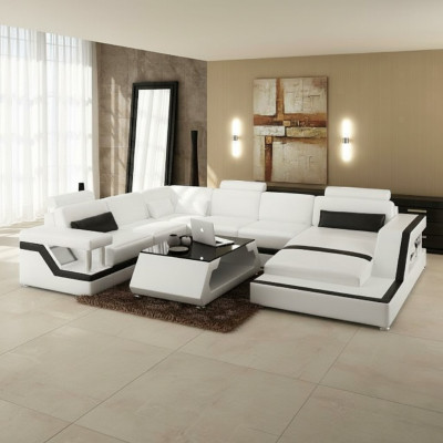 Designer Sofa Corner Sofa Living Landscape Big Modern Leather Sofa + USB, Patented NEW