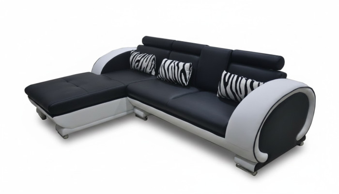 Corner Sofa Leather + USB Corner Suite Living Corner Landscape L-Shape Upholstery New Design