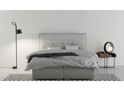 Box spring bed hotel double textile gray luxury beds upholstered storage bed function