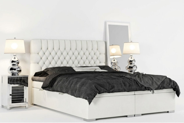 Box spring bed hotel double Chesterfield luxury beds upholstered box function