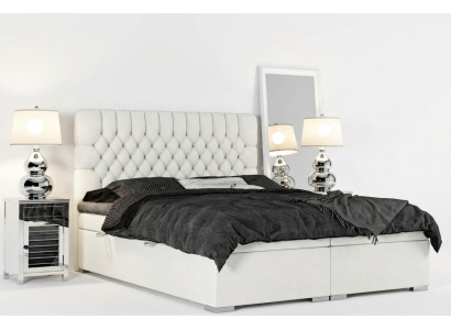 Box spring bed hotel double Chesterfield luxury beds upholstered box function