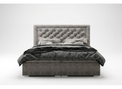 Bedroom Chesterfield Boxspring Bed Double Beds Upholstered Box Function