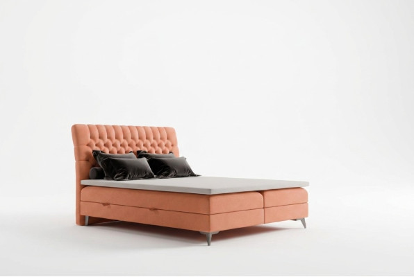 Chesterfield Box Spring Bed Double Design Beds Upholstered Box Function Hotel