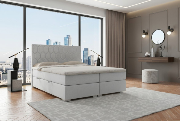 Box spring bed hotel design velvet luxury beds upholstered bed box function double