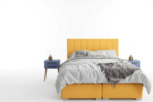 Boxspring double bed hotel complete set mattress topper bed function