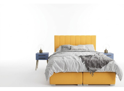 Boxspring double bed hotel complete set mattress topper bed function