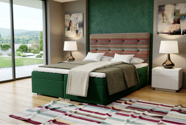 Chesterfield Bett Boxspring Hotel Double Complete Set Topper Mattress Beds New