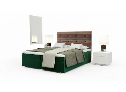 Chesterfield Bett Boxspring Hotel Double Complete Set Topper Mattress Beds New