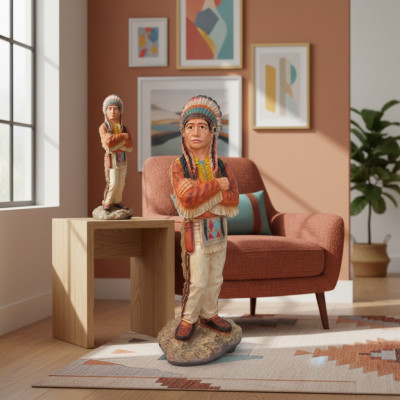 Indian figure statue Native American USA garden decoration sculpture figures statues 90cm