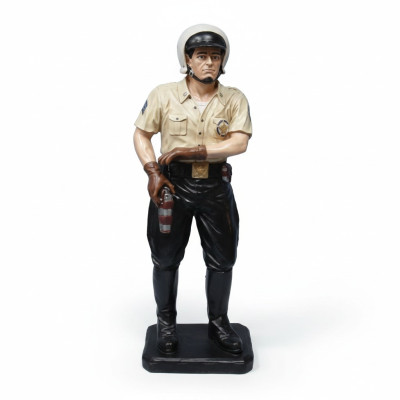 Decoration Shop Police Officer Highway Cop 105cm Statue USA Figure Sculpture Figures