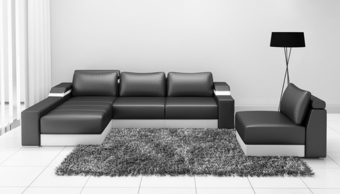 Corner sofa corner sofa with USB upholstery leather set living area chaise lounge