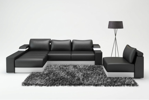 Corner sofa corner sofa with USB upholstery leather set living area chaise lounge