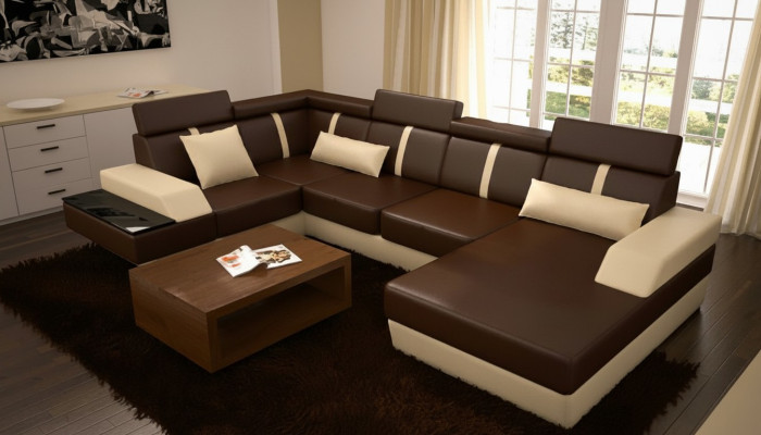 Designer living landscape corner couch USB sofa upholstery suite leather sofa sofas new