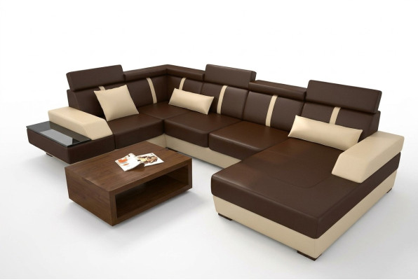 Designer living landscape corner couch USB sofa upholstery suite leather sofa sofas new