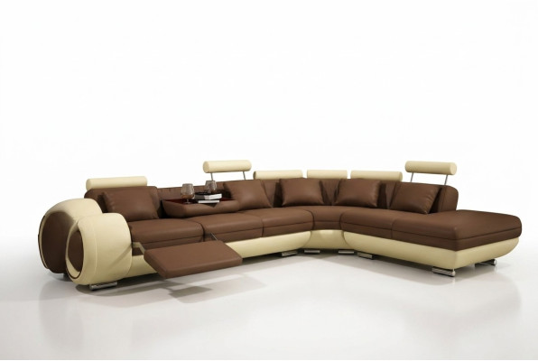 Leather sofa with USB living landscape corner sofa corner suite design modern sofa A1163C