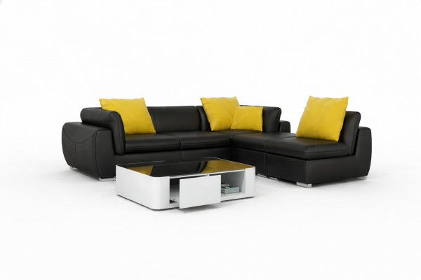 Leather sofa with USB living area corner sofa corner set design modern sofa F3014