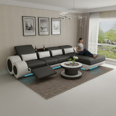 Leather sofa + USB sofa set new corner sofa corner set design modern sofa G8035H