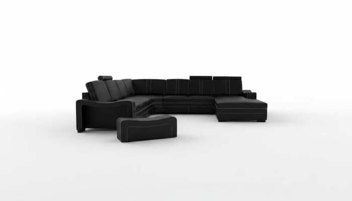 Leather sofa with USB living landscape corner sofa new set sofa XXL leather sofa couch