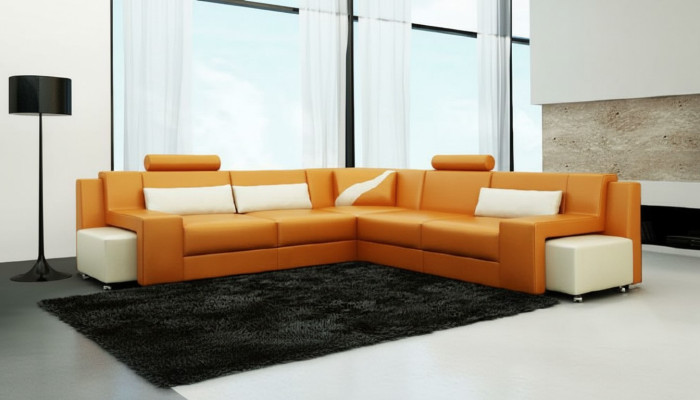 Living landscape upholstered corner corner sofa with USB upholstery landscape leather V015B new