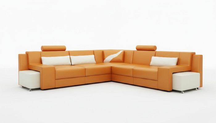 Living landscape upholstered corner corner sofa with USB upholstery landscape leather V015B new