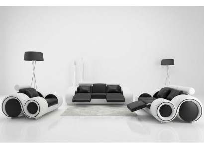 Leather sofa with USB living landscape 3+2+1 seater suite design modern sofa A1163D