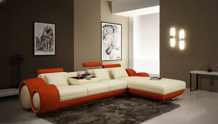 Leather sofa with USB living landscape corner sofa corner set design modern sofa A1163E