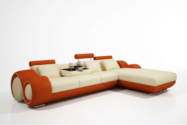 Leather sofa with USB living landscape corner sofa corner set design modern sofa A1163E