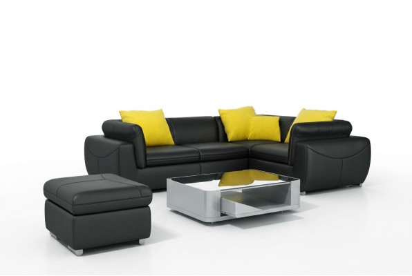 Leather sofa with USB living landscape corner sofa corner suite design modern sofa F3014C