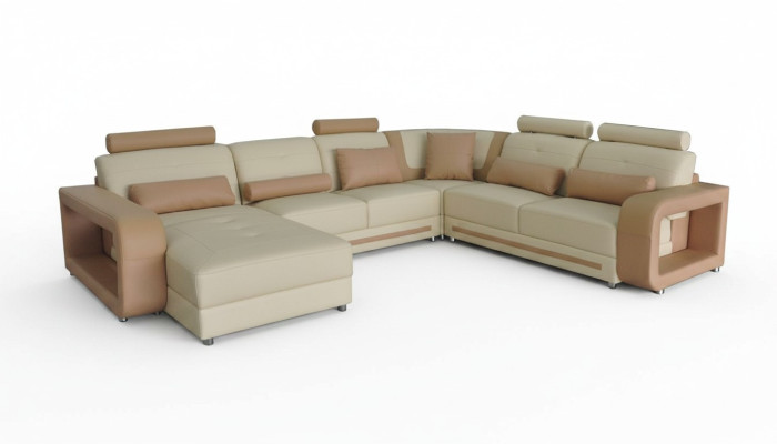 Corner sofa + USB cushioning corner living room landscape designer couches textile A1135
