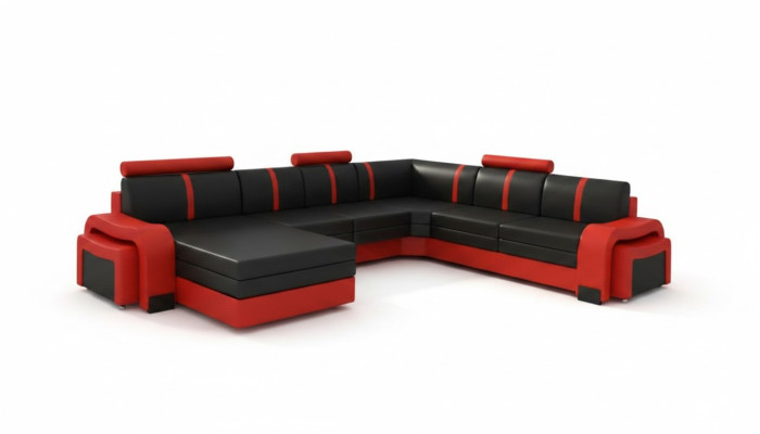Corner sofa corner couch NEW living area sofa upholstery leather sofa with USB leather suite