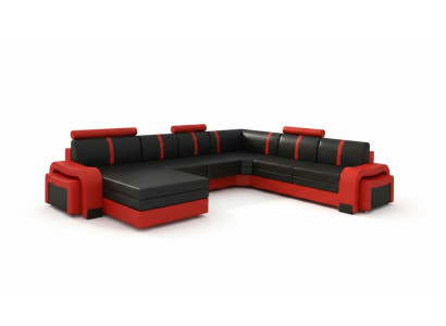 Corner sofa corner couch NEW living area sofa upholstery leather sofa with USB leather suite