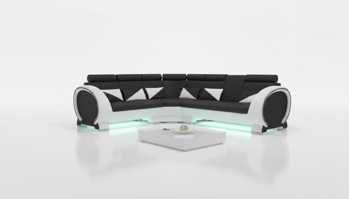 Corner sofa with USB leather sofa leather suite corner couch design sofa leather couch "VIGO"