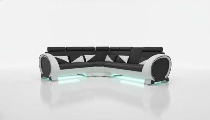 CORNER SOFA LEATHER SOFA LEATHER SET CORNER COUCH DESIGN SOFA with USB LEATHER COUCH