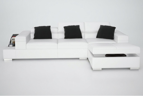 Leather sofa with USB living landscape corner sofa corner set design modern K5006D