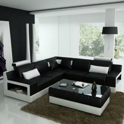 LEATHER SOFA USB COUCH BED FUNCTION SUITE LIVING ROOM UPHOLSTERY Custom-Made