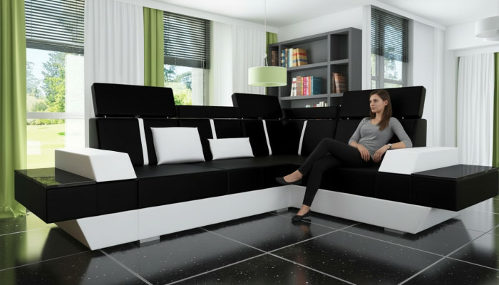 Custom-made leather sofa USB sectional living room upholstered sofa corner sofa corner couch