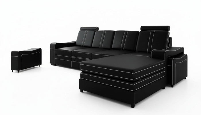 LEATHER SOFA USB LEATHER CORNER SOFA LIVING AREA CORNER SOFA SUITE CUSTOM MADE