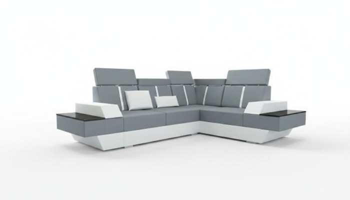 Design leather sofa USB living landscape upholstered sofa corner sofa corner couch custom-made