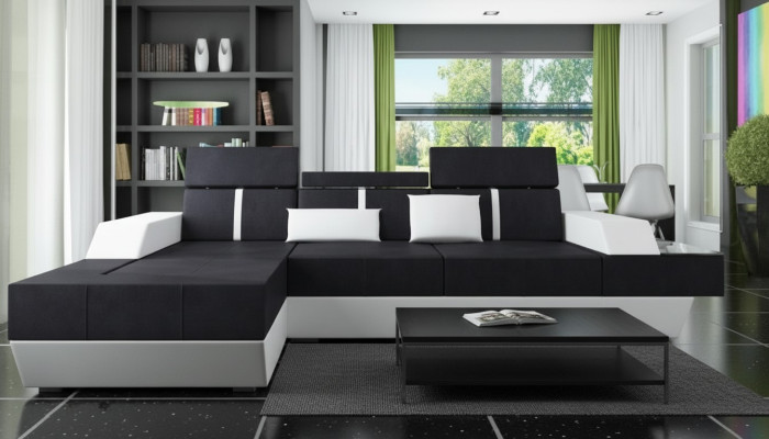 Fabric sofa corner sofa textile sofa sofa + USB living landscape upholstery custom-made