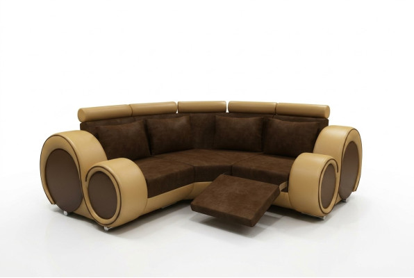 FABRIC SOFA LIVING AREA SOFA RELAXATION FUNCTION COUCH CORNER SOFA Custom-made USB
