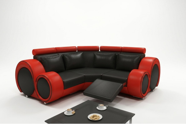 LEATHER SOFA with USB DESIGN CORNER SOFA BERLIN SOFA SET UPHOLSTERY Custom-Made New