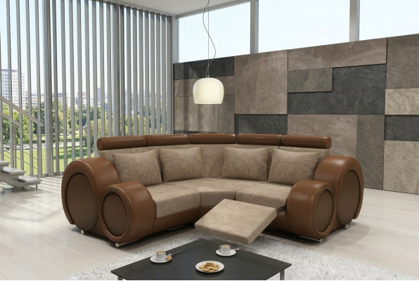 FABRIC SOFA TEXTILE LIVING AREA SOFA BERLINX RELAX FUNCTION COUCH CORNER SOFA with USB