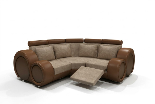 FABRIC SOFA TEXTILE LIVING AREA SOFA BERLINX RELAX FUNCTION COUCH CORNER SOFA with USB