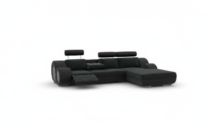 Designer couch sofa upholstery leather sofa + USB new suite living landscape corner couch