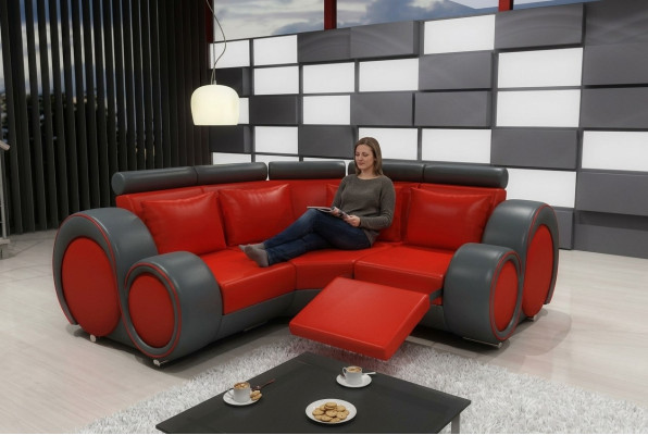 LEATHER SOFA LIVING ROOM SET COUCH DESIGN CORNER SOFA BERLIN SOFA SET with USB
