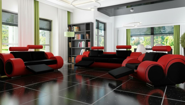 Sofa BERLIN Upholstered Couch Set 3+2 Seat Designer Sofa Leather Sofa with USB New